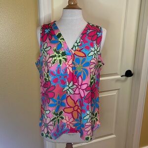Emery Rose Floral Sleeveless Tank